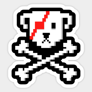 Pixel Pirate Dog Sticker